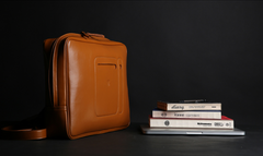 Fashion Brown PU Leather Casual Men's Messenger Bag Backpack Laptop Briefcase For Men - imessengerbags