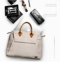 Fashion Canvas Men's 15.6‘’ Handbag Briefcase 13.3‘’ Business Laptop Briefcase For Men - imessengerbags