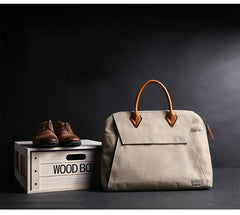 Fashion Canvas Men's 15.6‘’ Handbag Briefcase 13.3‘’ Business Laptop Briefcase For Men - imessengerbags