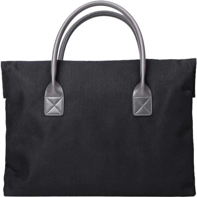 Fashion PVC Canvas Casual Black Men's Handbag Briefcase Business Laptop Handbag For Men - imessengerbags