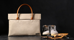 Fashion PVC Canvas Casual Black Men's Handbag Briefcase Business Laptop Handbag For Men - imessengerbags