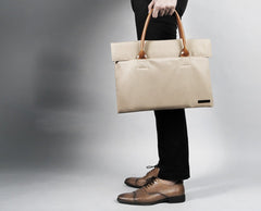 Fashion PVC Canvas Casual Black Men's Handbag Briefcase Business Laptop Handbag For Men - imessengerbags
