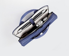 Fashion Polyester Fibre Men's Black Messenger Bag 14'' Blue Briefcase Business Computer Handbag For Men - imessengerbags