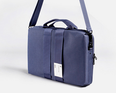 Fashion Polyester Fibre Men's Black Messenger Bag 14'' Blue Briefcase Business Computer Handbag For Men - imessengerbags