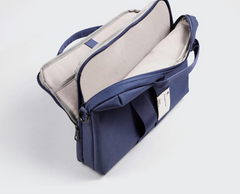 Fashion Polyester Fibre Men's Black Messenger Bag 14'' Blue Briefcase Business Computer Handbag For Men - imessengerbags