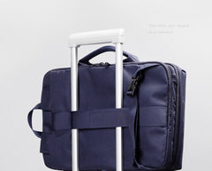 Fashion Polyester Fibre Men's Black Messenger Bag 14'' Blue Briefcase Business Computer Handbag For Men - imessengerbags