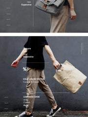 Fashion OXFORD CLOTH PVC Canvas Men's Messenger Bag Handbag Shoulder Bag For Men - imessengerbags