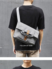 Fashion OXFORD CLOTH PVC Canvas Men's Messenger Bag Handbag Shoulder Bag For Men - imessengerbags