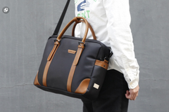 Fashion Nylon Clothing Black Men's Large Handbag Briefcase Business Laptop Business For Men - imessengerbags