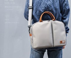 Fashion Oxford Cloth PVC Men's 13'' Blue Briefcase Business Computer Handbag For Men - imessengerbags
