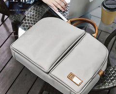 Fashion Oxford Cloth PVC Men's 13'' Blue Briefcase Business Computer Handbag For Men - imessengerbags