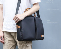 Fashion Oxford Cloth PVC Men's 13'' Blue Briefcase Business Computer Handbag For Men - imessengerbags