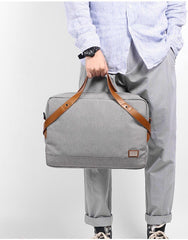 Fashion OXFORD CLOTH PVC Mens Black Gray Handbag Briefcase Business Laptop Briefcase For Men - imessengerbags