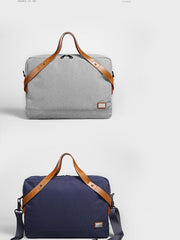 Fashion OXFORD CLOTH PVC Mens Black Gray Handbag Briefcase Business Laptop Briefcase For Men - imessengerbags