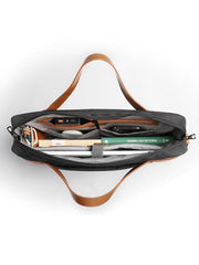 Fashion OXFORD CLOTH PVC Mens Black Gray Handbag Briefcase Business Laptop Briefcase For Men - imessengerbags