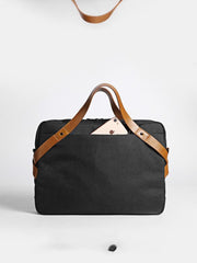 Fashion OXFORD CLOTH PVC Mens Black Gray Handbag Briefcase Business Laptop Briefcase For Men - imessengerbags