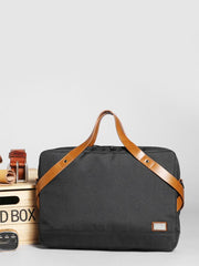 Fashion OXFORD CLOTH PVC Mens Black Gray Handbag Briefcase Business Laptop Briefcase For Men - imessengerbags