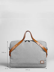 Fashion OXFORD CLOTH PVC Mens Black Gray Handbag Briefcase Business Laptop Briefcase For Men - imessengerbags