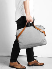 Fashion OXFORD CLOTH PVC Mens Black Gray Handbag Briefcase Business Laptop Briefcase For Men - imessengerbags