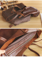 Vintage Brown Leather Men Womens Tote 15 inches Amber Brown Tote Bag Shoulder Tote Bag For Men - imessengerbags