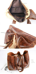 Vintage Brown Leather Men Womens Tote 15 inches Amber Brown Tote Bag Shoulder Tote Bag For Men - imessengerbags