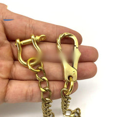 Fashion Pure Brass 18'' Wallet Chain Biker Wallet Chain Pants Chain for Men - imessengerbags