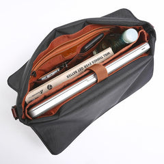 Fashion Nylon Cloth Men's Black Business Briefcase Shoulder Bag Computer Handbag For Men - imessengerbags