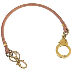 Fashion Men's Handmade Pure Brass Leather Rope Key Chain Pants Chains Biker Wallet Chain For Men - imessengerbags