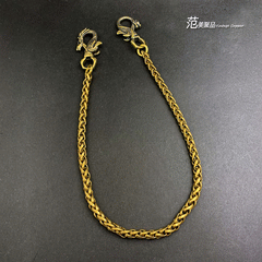 Cool Brass Chinese Dragon 18'' Pants Chain Wallet Chain Gold Motorcycle Wallet Chain for Men - imessengerbags