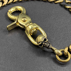 Fashion Brass Skull Mens 19'' Pants Chain Wallet Chain Motorcycle Wallet Chain for Men - imessengerbags