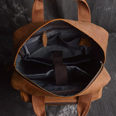 Vintage Cool Leather Men's 15inch Laptop Backpack Travel Backpack School Backpack For Men - imessengerbags