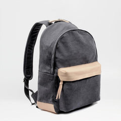 Waxed Canvas Womens Mens Backpack 14'' Green College White Backpack Travel Backpack For Men - imessengerbags