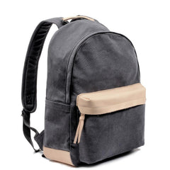 Waxed Canvas Womens Mens Backpack 14'' Green College White Backpack Travel Backpack For Men - imessengerbags