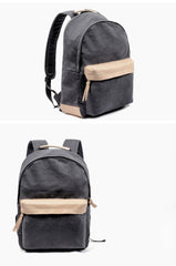 Waxed Canvas Womens Mens Backpack 14'' Green College White Backpack Travel Backpack For Men - imessengerbags