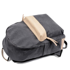 Waxed Canvas Womens Mens Backpack 14'' Green College White Backpack Travel Backpack For Men - imessengerbags