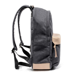 Waxed Canvas Womens Mens Backpack 14'' Green College White Backpack Travel Backpack For Men - imessengerbags