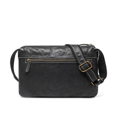 Fashionable Black Leather Mens Tan Side Bag Messenger Bags Casual Courier Bags for Men