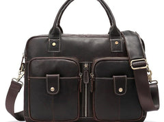 GENUINE LEATHER MENS Laptop BAG BRIEFCASE WORK BAG BUSINESS BAGS FOR MEN