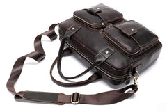 GENUINE LEATHER MENS Laptop BAG BRIEFCASE WORK BAG BUSINESS BAGS FOR MEN