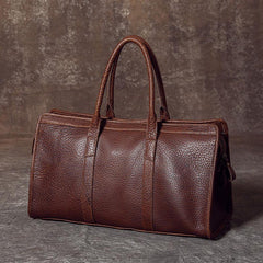 Genuine Leather Mens Large Travel Bag Cool Duffle Bag Shoulder Bag Weekender Bag for Men - imessengerbags