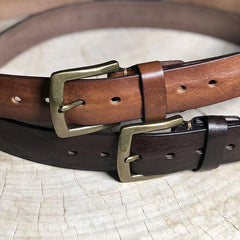 Cool Distressed Coffee Leather Vintage Leather Belt Mens Khaki Leather Mens Belt  Brown Belt for Men - imessengerbags