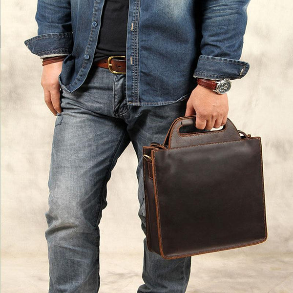 Cool Leather Vintage Mens Messenger Bags Small Shoulder Bags for Men –  iwalletsmen