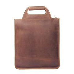 Mens Brown Coffee Handbag Genuine Leather Cool Vintage Shoulder Bag for Men