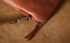 Genuine Leather Mens Clutch Cool Wallet Zipper Clutch Messenger Bag Chest Bag Wristlet Bag Wallet for Men - imessengerbags
