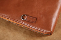 Genuine Leather Mens Clutch Cool Wallet Zipper Clutch Messenger Bag Chest Bag Wristlet Bag Wallet for Men - imessengerbags
