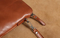 Genuine Leather Mens Clutch Cool Wallet Zipper Clutch Messenger Bag Chest Bag Wristlet Bag Wallet for Men - imessengerbags