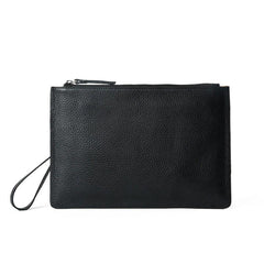 Genuine Leather Mens Clutch Cool Wallet Zipper Clutch Wristlet Bag Wallet for Men