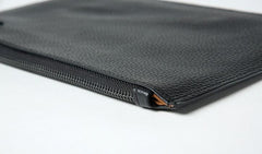 Genuine Leather Mens Clutch Cool Wallet Zipper Clutch Wristlet Bag Wallet for Men