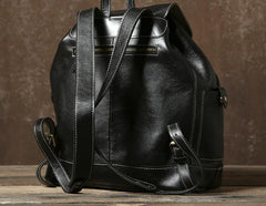 Genuine Leather Mens Cool Backpack Laptop Bag Large Travel Bag Hiking Bag for Men