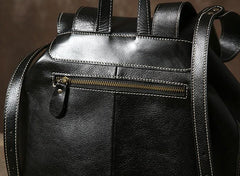 Genuine Leather Mens Cool Backpack Laptop Bag Large Travel Bag Hiking Bag for Men